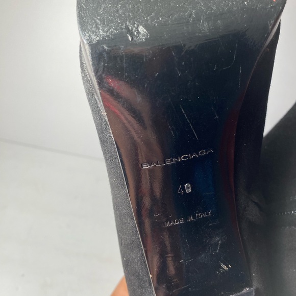 Balenciaga suede ankle boots heels black 40 - Picture 11 of 12